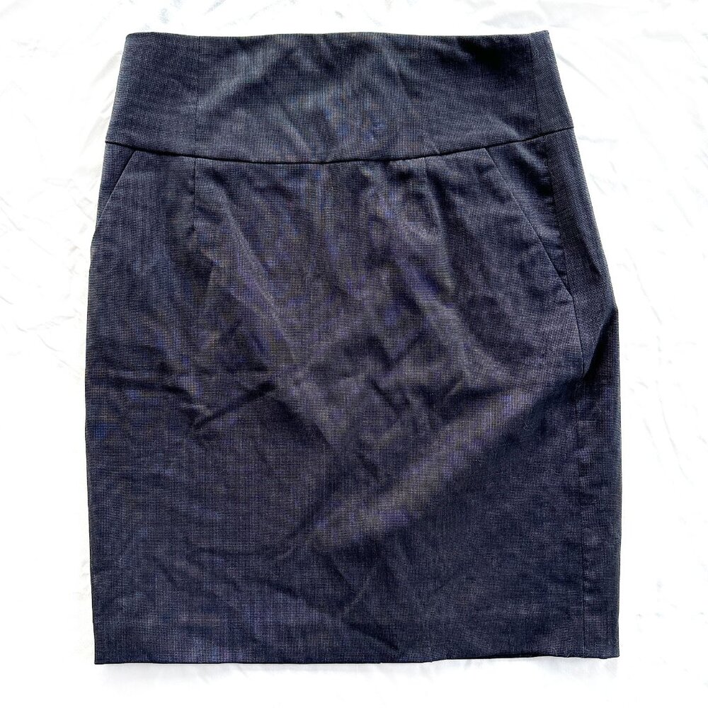 Banana Republic Women's Size 8 Wool Dark Navy Pencil Skirt